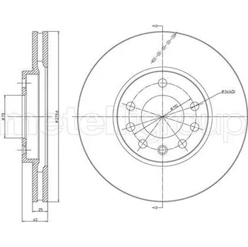 Brzdový kotouč Brzdový kotouč METELLI 23-0514C