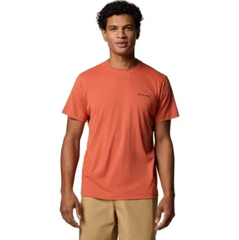 Pánské triko Columbia ZERO RULES LIGHT SS GRAPHIC CREW S Červená, Vínová