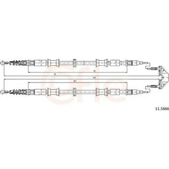 Brzdový systém Lanovod parkovací brzdy COFLE 92.11.5866