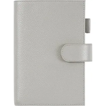 Diář Kožený diář s plánovacím zápisníkem | kožený obal, plánovač - Oblázková šedá