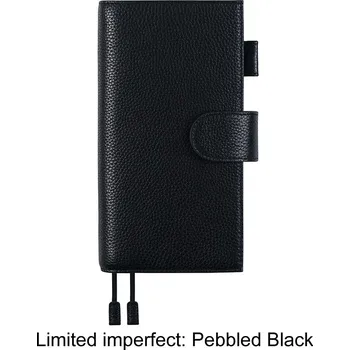 Diář Kožený obal na diář | luxusní obal, plánovací diář - Oblázková černá