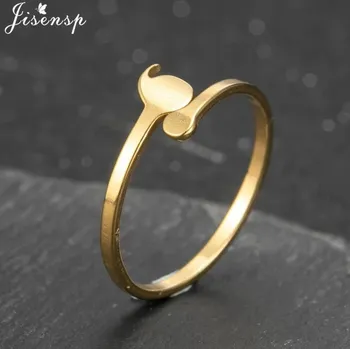 Prsten Nerezový prsten pro ženy | dámský prsten, minimalistické šperky | nastavitelný prsten - 066 , Stříbrná barva