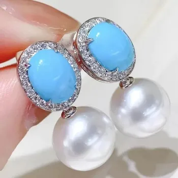 Náušnice Luxusní perlové visací náušnice | dámské šperky 2 ks