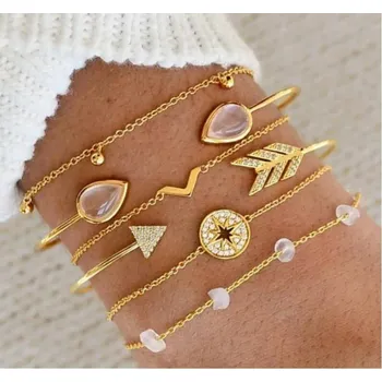 Náramek Stylová sada náramků boho styl | dámské šperky, boho náramky - BR033-6