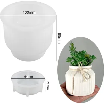 Silikonová forma na květináč | Forma na svíčky, silikonové formy na DIY projekty - velký