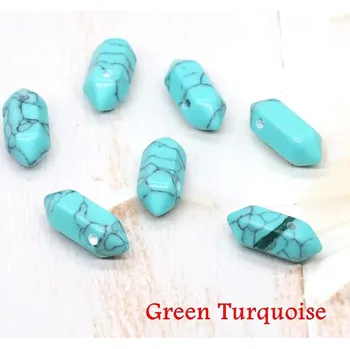 Přívěsek Přívěsek s přírodním kamenem | krystal přívěsek | přívěsek z přírodního kamene - Zelená tyrkysová , 1 KS