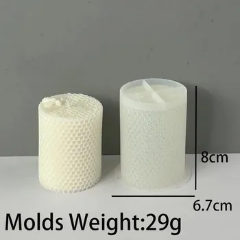 Výroba svíčky Silikonová forma s motivem včelí plástve pro výrobu svíček a mýdel | forma na svíčky, výroba mýdla - kolo