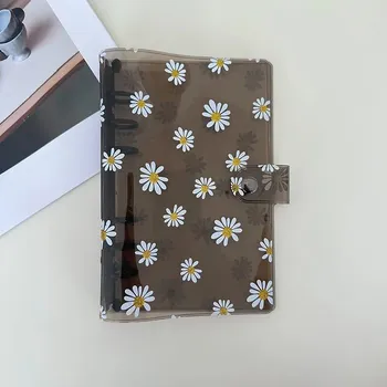 Zápisník Desky na zápisník s květinovým designem | zápisník A5 | deník A6 - černý , A6