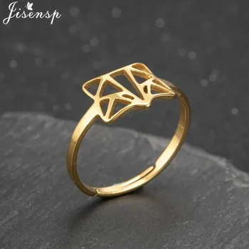 Prsten Nerezový prsten pro ženy | dámský prsten, minimalistické šperky | nastavitelný prsten - 068 , Stříbrná barva