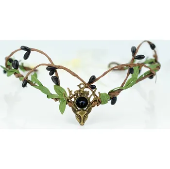 Čelenka Elfí čelenka s větvičkami a listy | elfí šperky, lesní tiára - jako obrázek-200003454