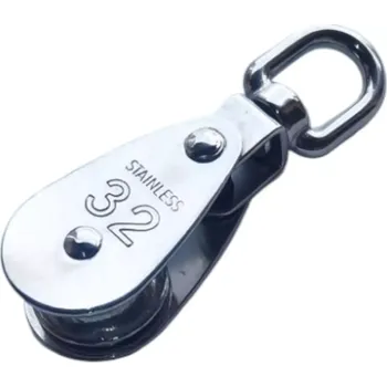 kladka Nerezová kladka s otočným okem, průměr 32 mm, nosnost 80 kg, A4