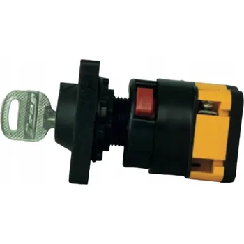 22MM WITH KEY 1/0/2 ZAPNUTO/VYPNUTO/ZAPNUTO otočný přepínač (1-0-2), 10A2 póly