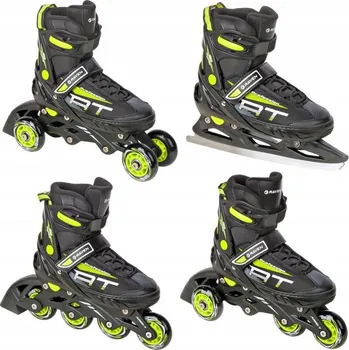 Kolečkové brusle Raven Profession black/green 4v1 EU 31-35, dámský (se zoubky) + DÁREK