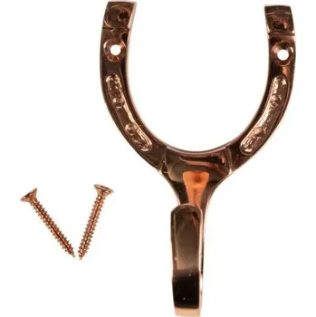 Věšák na sedlo a uzdečku HKM Věšák na uzdečky Horseshoe HKM, mosazný, bronze