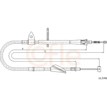 Lanko parkovací brzdy Lanovod parkovací brzdy COFLE 92.11.5743