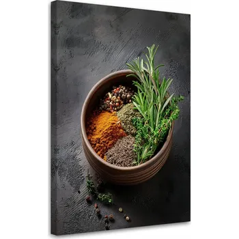 Obraz Obraz na plátně, Kuchyňské koření Bylinky 40x60