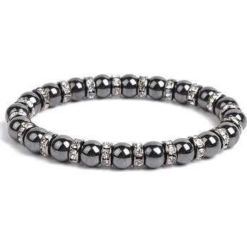 Náramek Magnetický hematitový náramek na ruku | stylový náramek - 1 , 23 cm