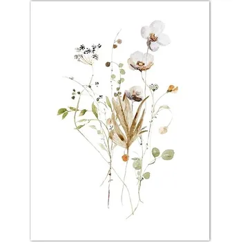 Obraz Minimalistický obraz na plátno s květinami | nástěnný obraz, plátno s motivem květin - PB7273 , A5 15x21 cm Bez rámu