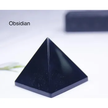 Křišťálová pyramida z minerálů | pyramida z křišťálu, domácí dekorace - Obsidián