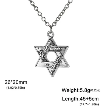 Přívěsek Davidova hvězda v kruhu irských uzlů | amulet přívěsek, magický šperk - A127861