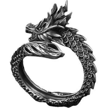 Prsten Dračí prsten nastavitelný | retro šperk, kouzelný prsten - C026