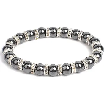 Náramek Magnetický hematitový náramek na ruku | stylový náramek - 4 , 17 cm