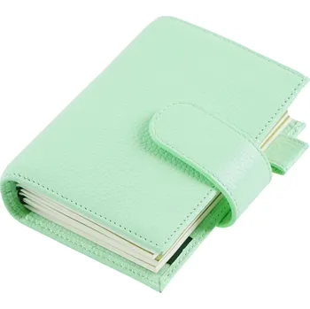 Zápisník Kožený cestovní zápisník velikosti cestovního pasu | cestovní deník | kožený zápisník - Oblázková máta