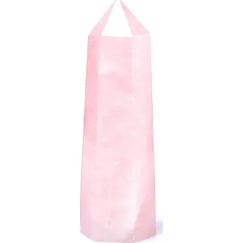 Sběratelství Růženínový krystal pro dekoraci | růžový minerál | růženín sloup - Rose Quartz 1ks , 40-50 mm