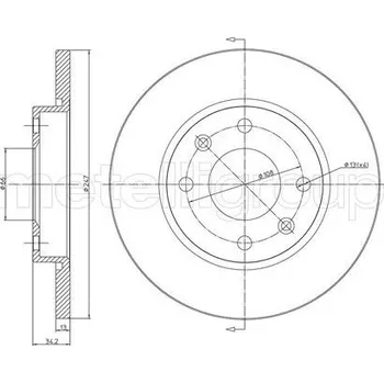Brzdový kotouč Brzdový kotouč METELLI 23-0486C