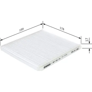 Klimatizace automobilu Filtr, vzduch v interiéru BOSCH 1 987 432 172