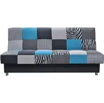 Pohovka, látka tyrkysová / šedá / černá, ALABAMA