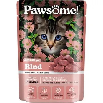 Krmivo pro kočku Kapsička PAWSOME Cat Junior s hovězím masem 85g
