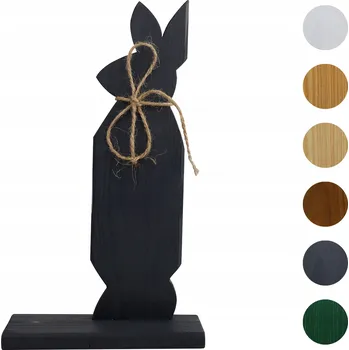 Obraz Velikonoční dekorace Zajíček dřevěný Figurka DIY Antracitová 30 cm vysoká