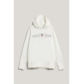 Pánská mikina MIKINA GANT GRAPHIC HOODIE EGGSHELL