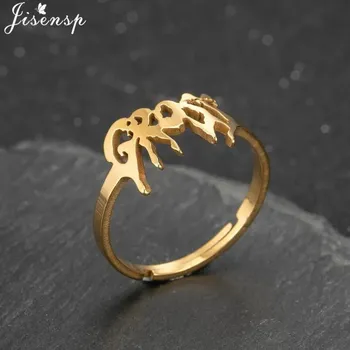 Prsten Nerezový prsten pro ženy | dámský prsten, minimalistické šperky | nastavitelný prsten - 058 , Zlatá barva