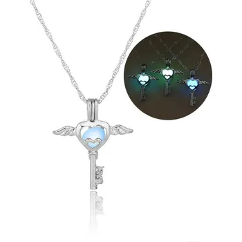 Náhrdelník Svítící náhrdelník s přívěskem | dámský náhrdelník, svítící želva - 33 , Zelený