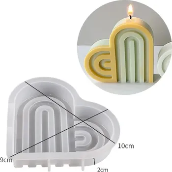 Silikonová forma na svíčky | silikonová forma, forma na mýdla - Srdce S