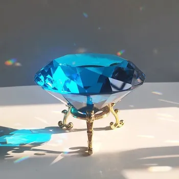 Dekorační skleněné krystaly | party dekorace | romantická výzdoba - nebesky modrá , 40 mm