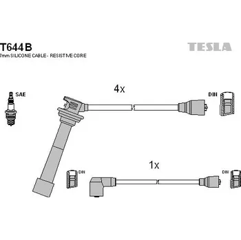 Zapalovací kabel Sada kabelů pro zapalování TESLA T644B