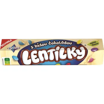 Čokoláda Orion Lentilky s bílou čokoládou