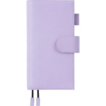 Diář Kožený obal na diář | luxusní obal, kožený diář - Oblázková levandule , Pouze kryt