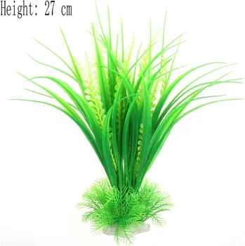 Dekorace do akvária Umělé akvarijní rostliny pro dekoraci | akvarijní dekorace | umělé rostliny - 27 cm zelená