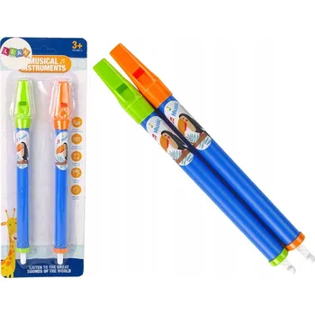 Hračka pro nejmenší Sada dvou dětských fléten Modrá Zvířátka