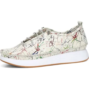 Dámské polobotky Robel dámské kožené polobotky - bílé