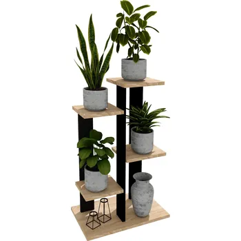 Květináč Květináč držák na květináč stojící květiny dům loft květináč dub Sonoma