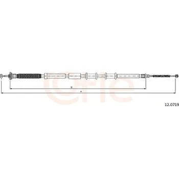Lanko parkovací brzdy Lanovod parkovací brzdy COFLE 92.12.0719