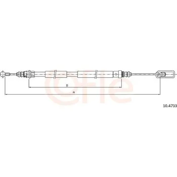 Auto-moto Lanovod parkovací brzdy COFLE 92.10.4733