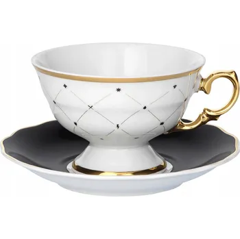 Šálek s podšálkem na čaj Alaska Circus Black Ćmielów