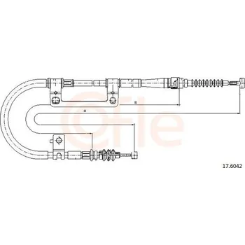 Brzdový systém Lanovod parkovací brzdy COFLE 92.17.6042