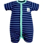 Eevi Letní overal STATKI modré proužky - 86